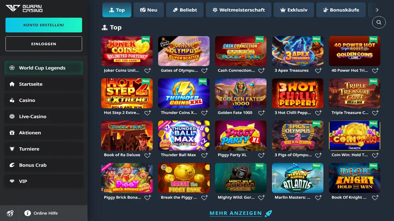 Buran Casino Spielautomaten
