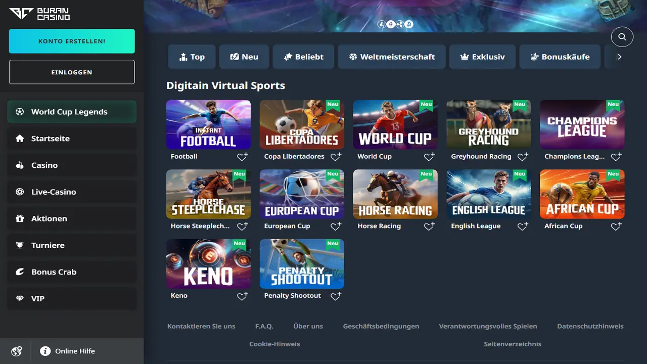 Buran Casino Sportwetten