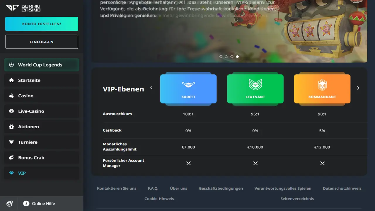 Buran Casino VIP Programm